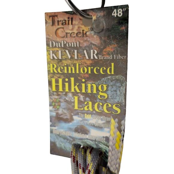 Heavy Duty 48" Boot Laces made with Natural Dupont™ Kevlar® Gray Hiking Work - Picture 2 of 4